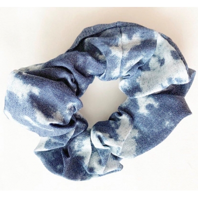 Scrunchie tie dye donker blauw